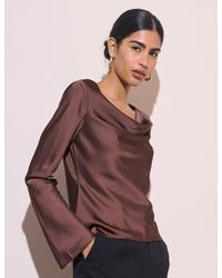 Nobody's Child - Cowl Neck Satin Top - Lyst