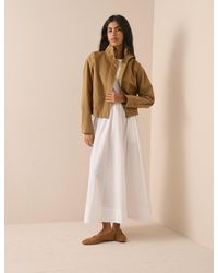 Nobody's Child - Camel Funnel Neck Trinity Bomber Jacket - Lyst