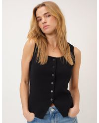 Nobody's Child - Scoop Neck Button Through Sleeveless Top - Lyst