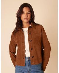 Nobody's Child - Suede Cropped Jacket - Lyst
