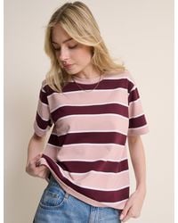Nobody's Child - Striped Boxy Fit T-Shirt - Lyst