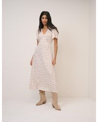 Nobody's Child - Floral Atlas Midi Dress - Lyst