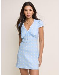 Nobody's Child - Polka Dot Lace Trim Rosa Mini Dress - Lyst