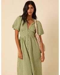 green gingham starlight midi dress Nobody's Child in Group_Cottons