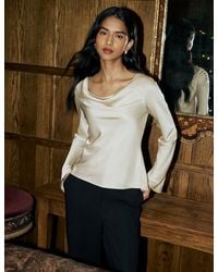 Nobody's Child - Cowl Neck Satin Top - Lyst