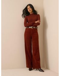 Nobody's Child - Rust Cord High Rise Soho Wide Leg Jeans - Lyst