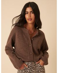 Nobody's Child - Wool Crew Neck Cardigan - Lyst