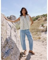 Nobody's Child - Floral Broderie Anglaise Trim Blouse - Lyst