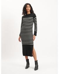 Nobody's Child - Stripe Crew Neck Knitted Midi Jumper Dress - Lyst