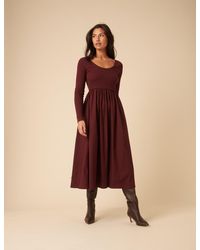 princess polly baby blue dress Lipsy Burgundy Red Petite Knot Side Midi Dress main image 0