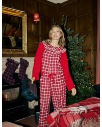 Nobody's Child - Brushed Check Broderie Frill Pyjama Top - Lyst