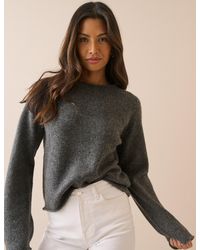 Nobody's Child - Marl Ribbed Trim Boat Neck Jumper - Lyst