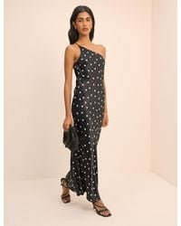 Nobody's Child - Polka Dot Satin Pia Maxi Dress - Lyst