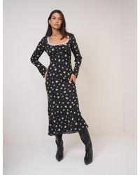 Nobody's Child - Floral Long Sleeve Naples Midi Dress - Lyst