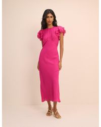 Nobody's Child - Frill Sleeve Lola Midi Dress - Lyst