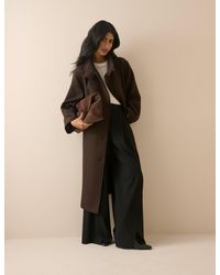 Nobody's Child - Wool-Blend Funnel Neck Coat - Lyst