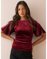 Nobody's Child - Ruched Velvet Top - Lyst