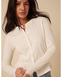 Nobody's Child - Pointelle Cardigan - Lyst