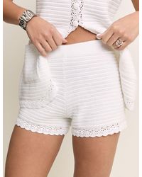 Nobody's Child - Crochet Trim Knitted Shorts - Lyst