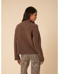 Nobody's Child - Wool Crew Neck Cardigan - Lyst