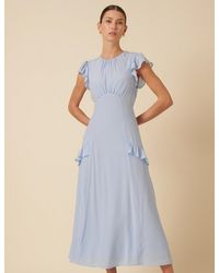 Nobody's Child - Pale Ruffle Seren Midi Dress - Lyst