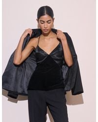 Nobody's Child - Satin And Velvet Cami Top - Lyst