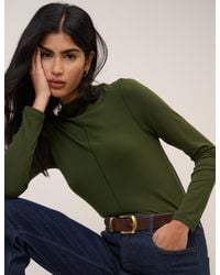 Nobody's Child - Long Sleeve High Neck Jersey Top - Lyst