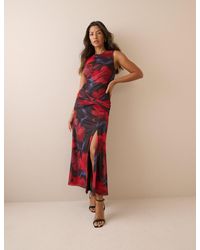 Nobody's Child - Floral Ruched Mesh Tammy Midi Dress - Lyst