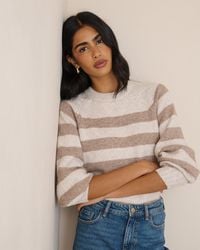 Nobody's Child - Striped Contrast Trim Jumper - Lyst