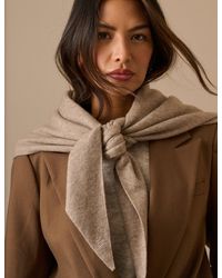 Nobody's Child - Marl Wool-Blend Large Triangle Scarf - Lyst