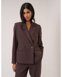 Nobody's Child - Twill Double Breasted Blazer - Lyst