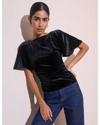 Nobody's Child - Ruched Velvet Top - Lyst