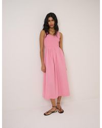 Nobody's Child - Ruched Sleeveless Kinsley Midi Dress - Lyst