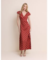 Nobody's Child - Polka Dot Collared Norma Midi Dress - Lyst