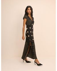 Nobody's Child - Polka Dot Lace Trim Satin Gloria Midi Dress - Lyst