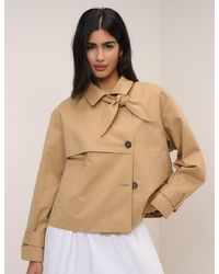 Nobody's Child - Cropped Tie Trench Coat - Lyst