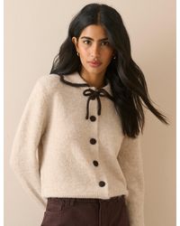 Nobody's Child - Contrast Collar Cardigan - Lyst