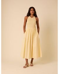 Nobody's Child - Butter Shirred Halterneck Tizzy Midi Dress - Lyst