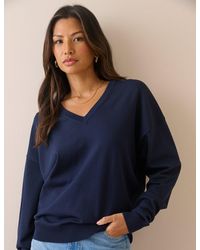 Nobody's Child - Drop Shoulder V-Neck Jumper - Lyst