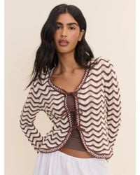 Nobody's Child - And Pointelle Knit Cardigan - Lyst
