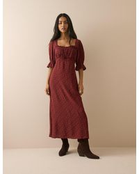 Nobody's Child - Floral Frill Trim Winslet Midi Dress - Lyst