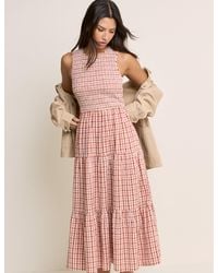 Nobody's Child - And Gingham Shirred Charlie Midi Dress - Lyst