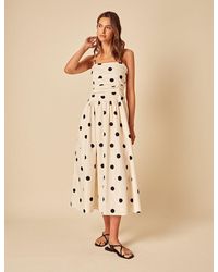 Nobody's Child - Polka Dot Bandeau Felicity Midi Dress - Lyst