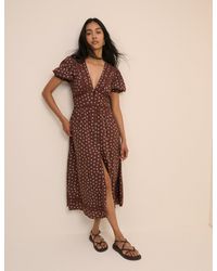 Nobody's Child - Ditsy Floral Button Front Frances Midi Dress - Lyst
