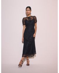 Nobody's Child - Bow Detail Lace Una Midi Dress - Lyst
