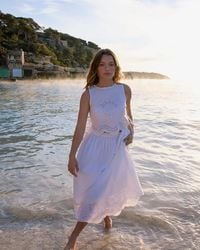 Nobody's Child - Cutwork Scallop Hem Sintra Midi Skirt - Lyst