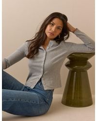 Nobody's Child - Pointelle Jersey Cardigan - Lyst