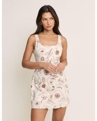 Nobody's Child - Print Linen-Blend Connie Shift Mini Dress - Lyst