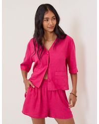 Nobody's Child - Linen-Blend Elasticated Waist Shorts - Lyst