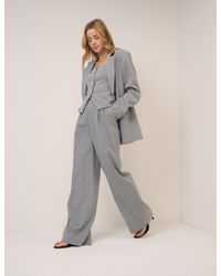 Nobody's Child - Pinstripe Tailored Wide Leg Trousers - Lyst